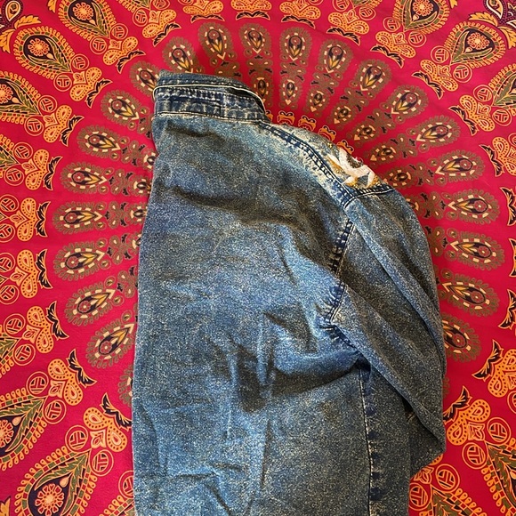 Vintage Jean bedazzled blouse- Sz M - Picture 5 of 5